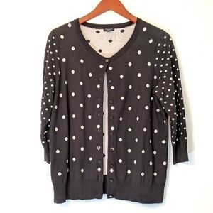 Talbot's Woman XL Petite Polka Dot Cardigan